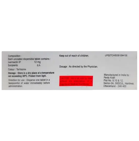 vermact 12mg tablet 10's